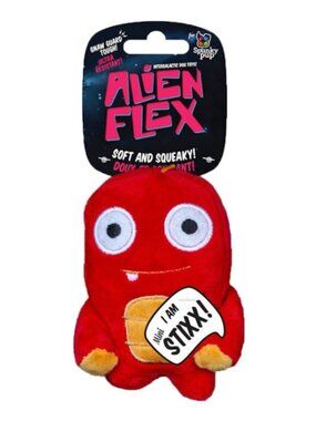 Spunky Pup Alien Flex Plush Squeaker Dog Toy – Mini Stixx, NWT